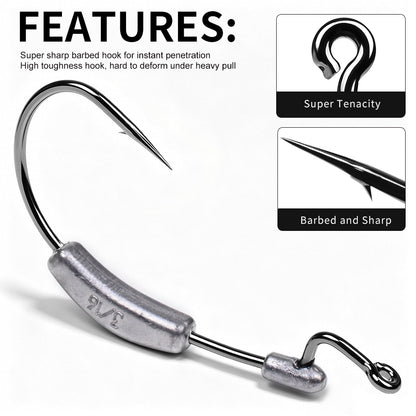 PROBEROS JIG077 Double Weight Lead Jig Head Hooks (1.75g-7g)