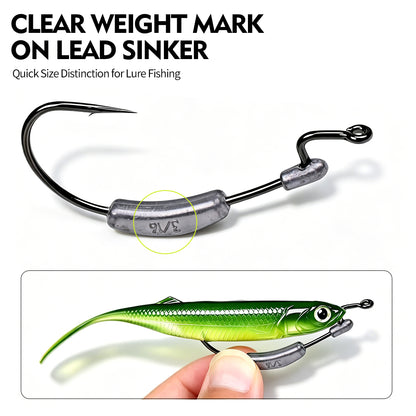 PROBEROS JIG077 Double Weight Lead Jig Head Hooks (1.75g-7g)