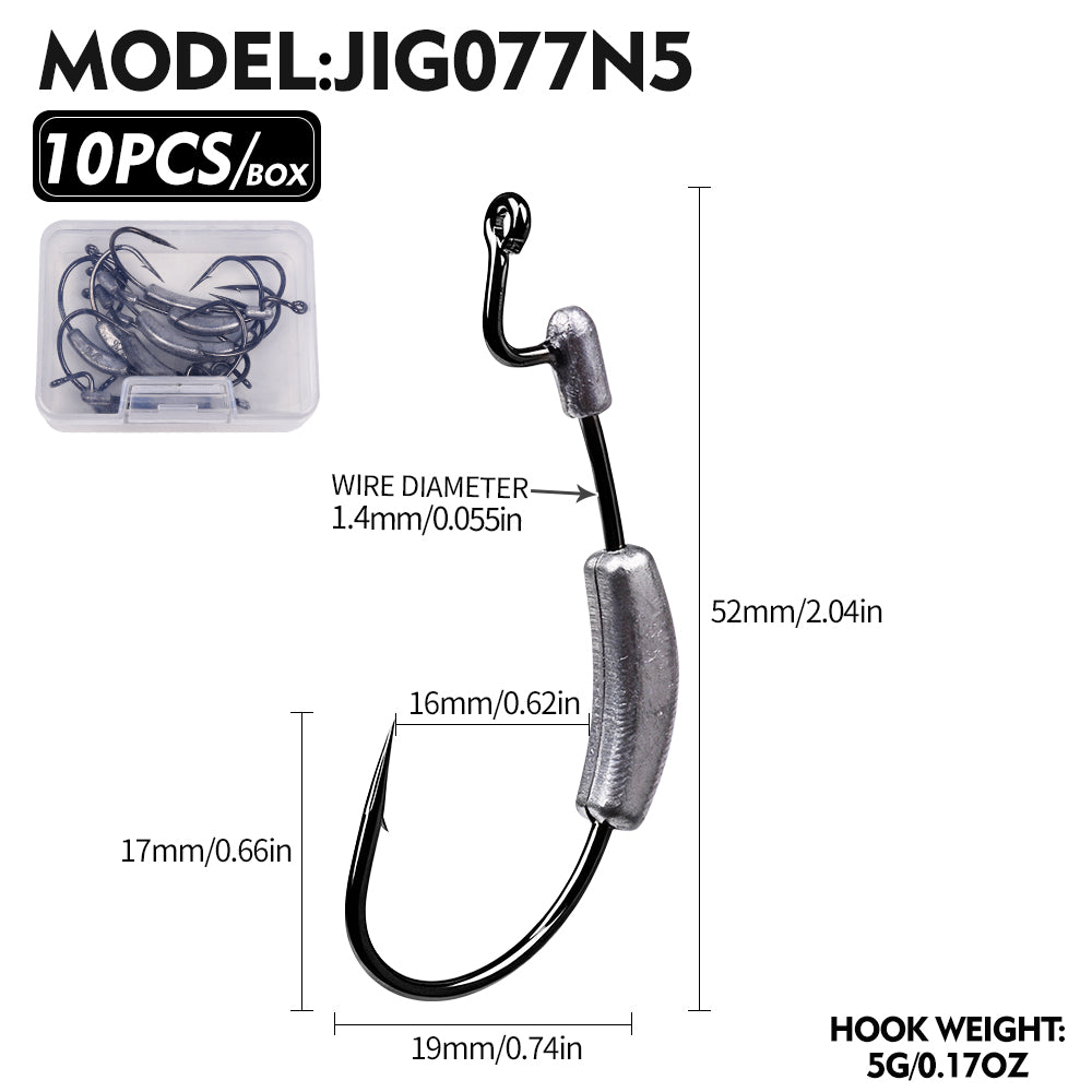 PROBEROS JIG077 Double Weight Lead Jig Head Hooks (1.75g-7g)
