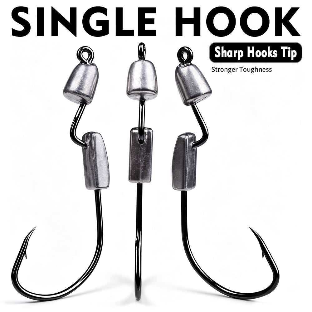 PROBEROS JIG079 Dual Lead Weight Offset Jig Hooks (1.8g-5.6g)