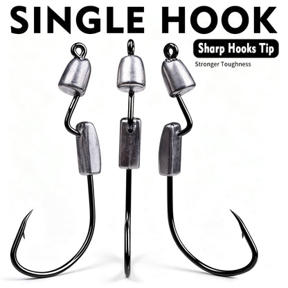 PROBEROS JIG079 Dual Lead Weight Offset Jig Hooks (1.8g-5.6g)