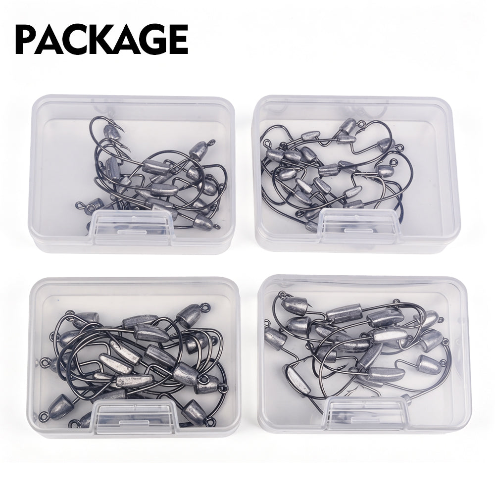 PROBEROS JIG079 Dual Lead Weight Offset Jig Hooks (1.8g-5.6g)