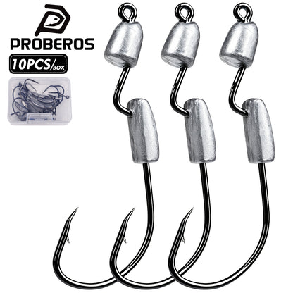 PROBEROS JIG079 Dual Lead Weight Offset Jig Hooks (1.8g-5.6g)