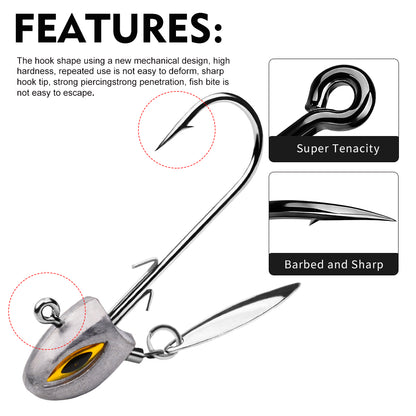 PROBEROS JIG081 Jig Head with Spinner Blade