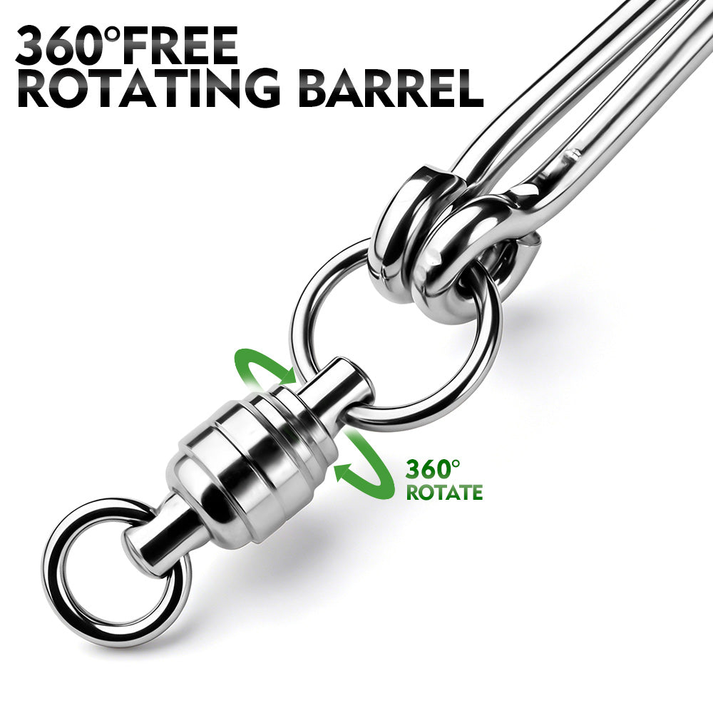 PROBEROS Swivel Twin/Single Hook Kit,Full Stainless Steel Jig Assist Hooks.5Sets/Box;1/0#-12/0#, 25-95kg Max Drag