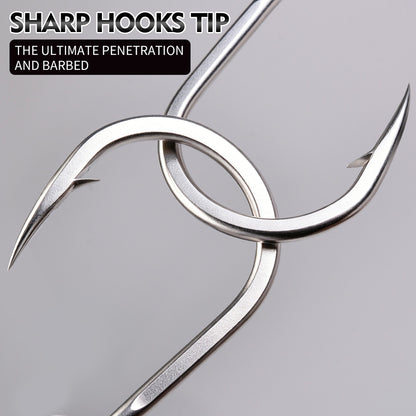 PROBEROS Swivel Twin Single Hook Kit Full Stainless Steel Jig Assist