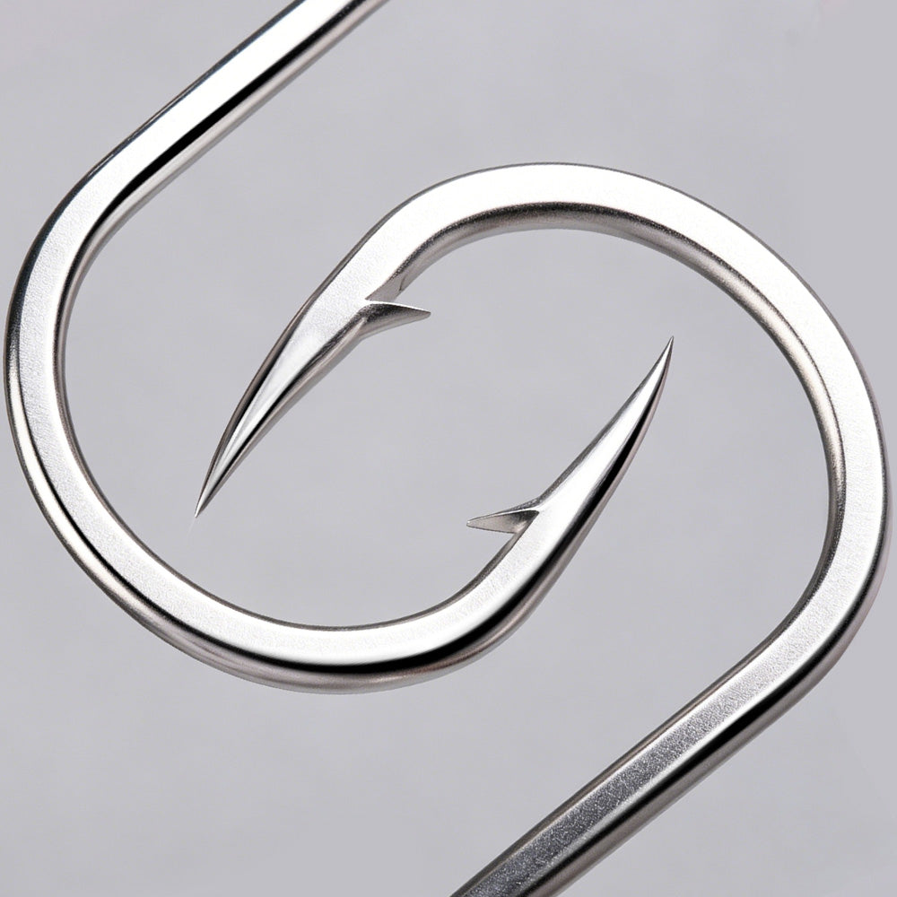 PROBEROS Swivel Twin/Single Hook Kit,Full Stainless Steel Jig Assist Hooks.5Sets/Box;1/0#-12/0#, 25-95kg Max Drag