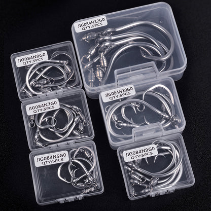 PROBEROS Swivel Twin Single Hook Kit Full Stainless Steel Jig Assist