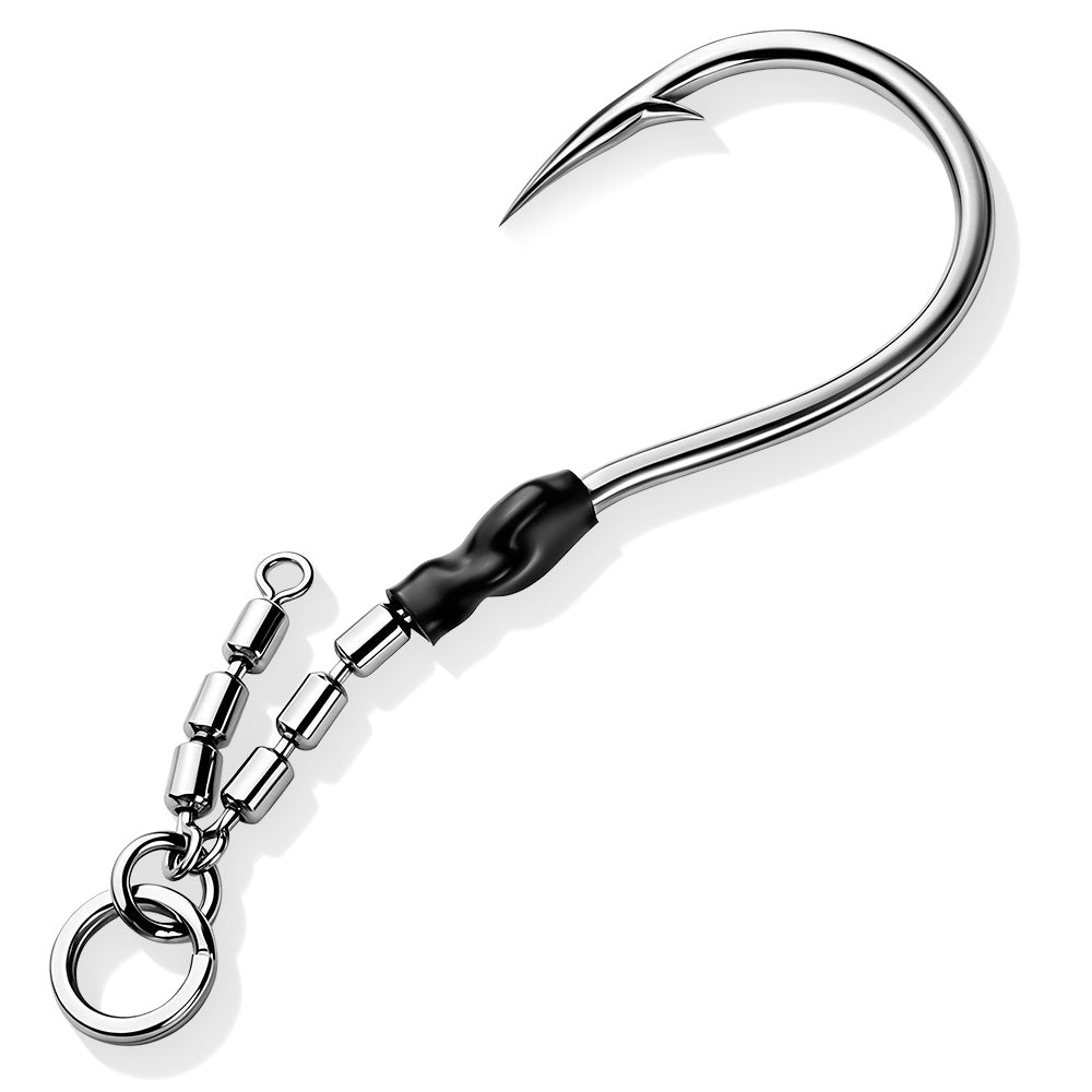 PROBEROS Heavy Duty Swivel Single Fishing Hooks 3/0#-5/0#Stainless Steel altwater Big Game Hooks