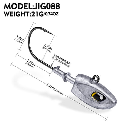 PROBEROS JIG088 Soft Plastic Lure 9g-40g for Bass Trout Pike