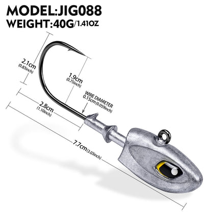 PROBEROS JIG088 Soft Plastic Lure 9g-40g for Bass Trout Pike