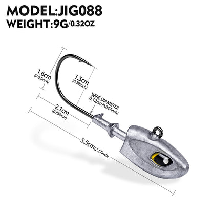 PROBEROS JIG088 Soft Plastic Lure 9g-40g for Bass Trout Pike