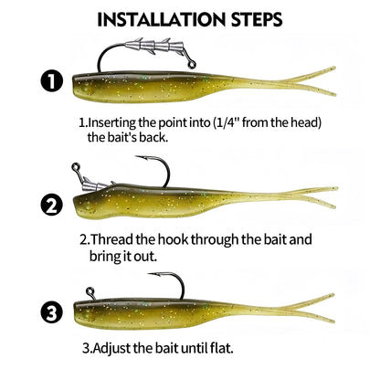 PROBEROS JIG089 Multi-Spike Lead Jig Head Hooks 1.8g-7g (10-Pack)