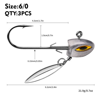 PROBEROS JIG081 Jig Head with Spinner Blade