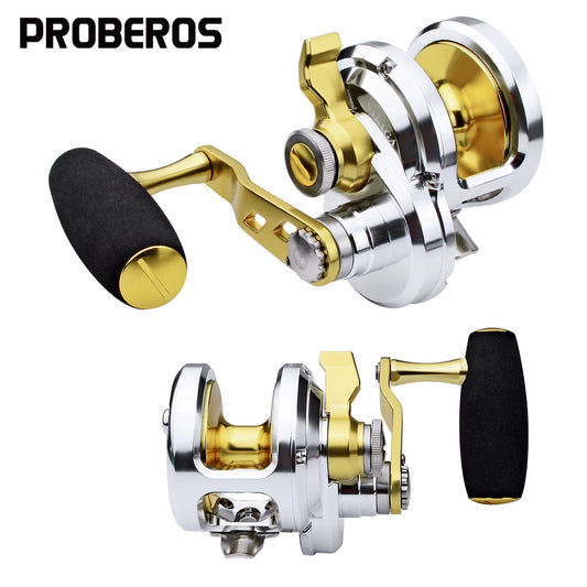 PROBEROS® 🔥"TRIPLEGEAR XT REEL: Military-Grade Smoothness Meets 3-Stage Brake Mastery!" ⚙️🎣
