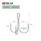 PROBEROS Bright Tin Triple Hook with Barbed Anchor Hook Double Reinforced Bulk Lure Hook Hook 50pcs