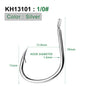 PROBEROS  5package 10Pcs/package Crank Jig Head Fishing Hooks 1/0-5/0# Barbed Single Circle Carp Hooks High Carbon Steel Fishhooks Fishing Tackle