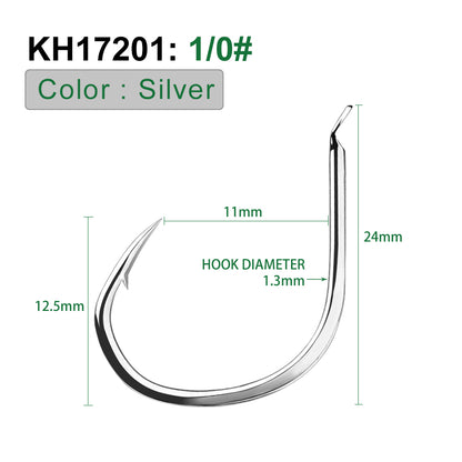PROBEROS 10 pieces/bag, 5 bags with 50 pieces sold at once High Quality Fishhook Set High Carbon Steel Triangular Teeth Hook Tip Processed Fishhook Accessories Wholesale