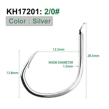 PROBEROS 10 pieces/bag, 5 bags with 50 pieces sold at once High Quality Fishhook Set High Carbon Steel Triangular Teeth Hook Tip Processed Fishhook Accessories Wholesale
