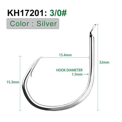 PROBEROS 10 pieces/bag, 5 bags with 50 pieces sold at once High Quality Fishhook Set High Carbon Steel Triangular Teeth Hook Tip Processed Fishhook Accessories Wholesale