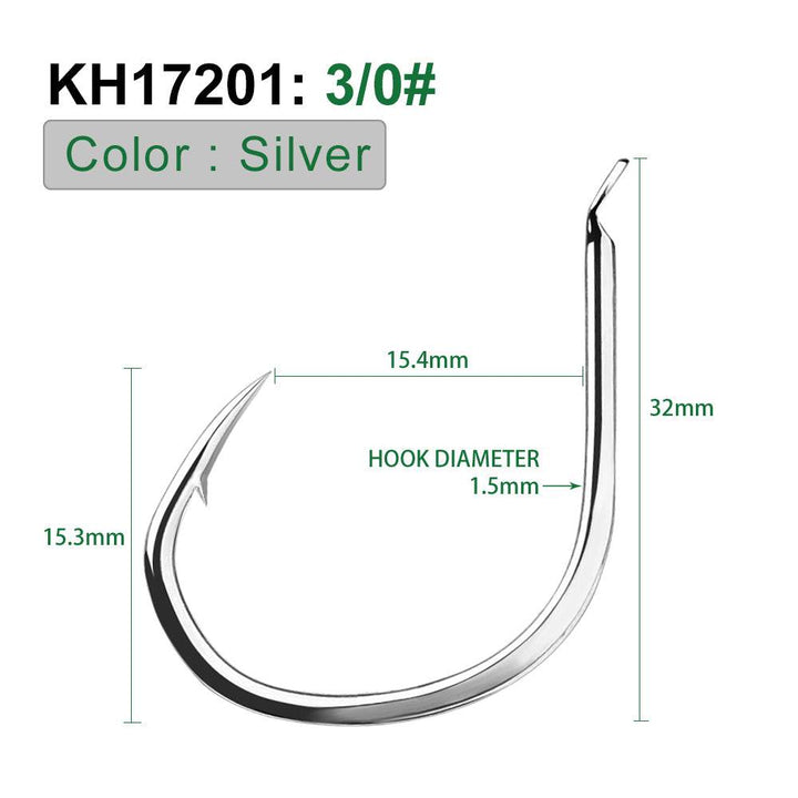 PROBEROS 10 pieces/bag, 5 bags with 50 pieces sold at once High Quality Fishhook Set High Carbon Steel Triangular Teeth Hook Tip Processed Fishhook Accessories Wholesale - Proberos