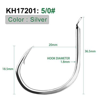 PROBEROS 10 pieces/bag, 5 bags with 50 pieces sold at once High Quality Fishhook Set High Carbon Steel Triangular Teeth Hook Tip Processed Fishhook Accessories Wholesale