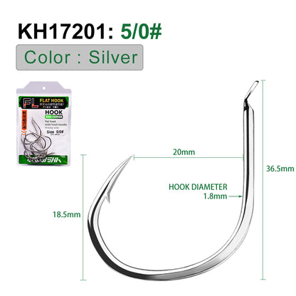 PROBEROS KH17201 High Carbon Steel Single Fishing Hooks 20PCS