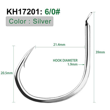 PROBEROS 10 pieces/bag, 5 bags with 50 pieces sold at once High Quality Fishhook Set High Carbon Steel Triangular Teeth Hook Tip Processed Fishhook Accessories Wholesale - Proberos