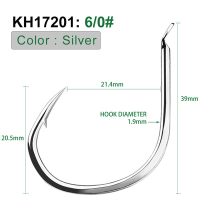 PROBEROS 10 pieces/bag, 5 bags with 50 pieces sold at once High Quality Fishhook Set High Carbon Steel Triangular Teeth Hook Tip Processed Fishhook Accessories Wholesale