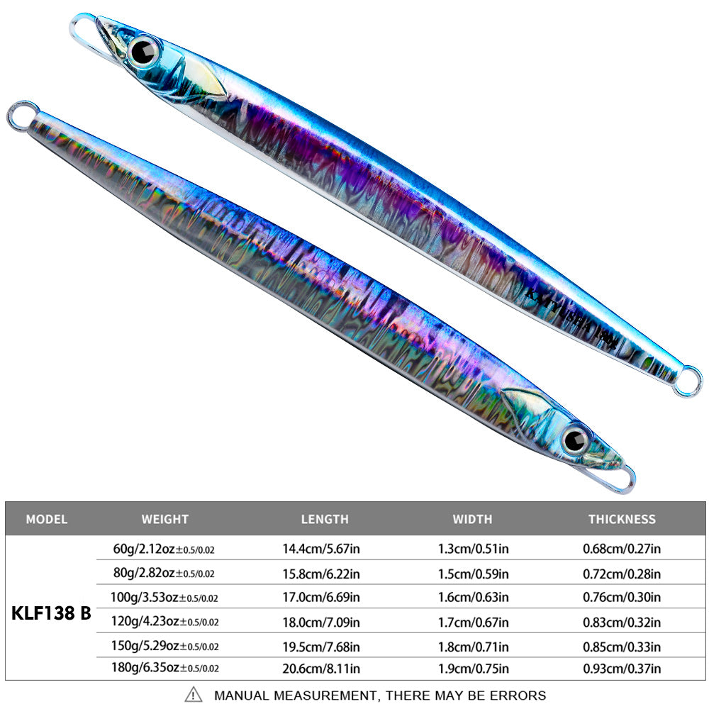 PROBEROS 5PC NOVO Deep Sea Metal Jig Pesca Jigbait Colher Iscas Jig Lure Lápis Fast Sinking Pesca Tackle