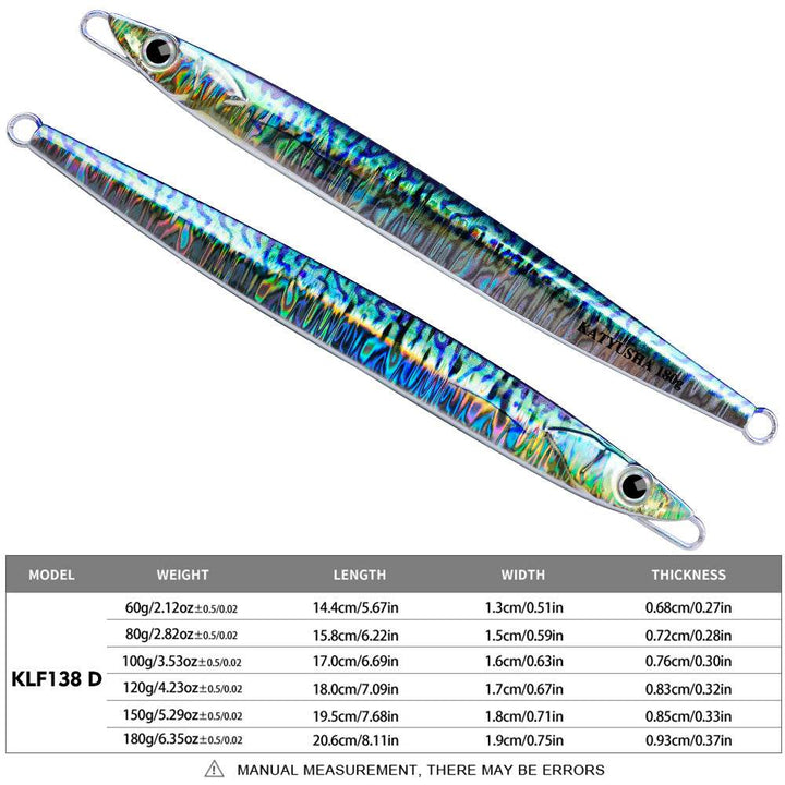 PROBEROS 5PC NEW Deep Sea Metal Jig Fishing Jigbait Spoon Baits Jig Lure Pencil Fast Sinking Fishing Tackle - Proberos