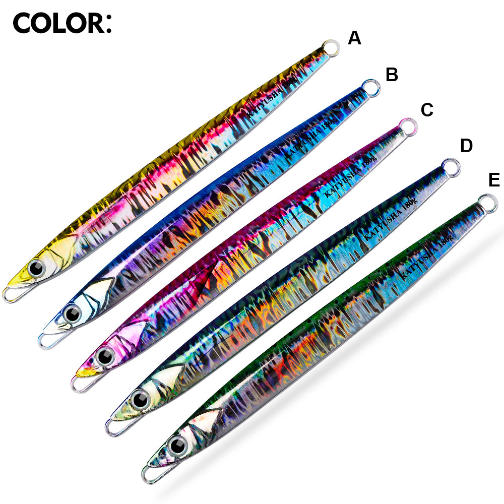 PROBEROS 5PC NOVO Deep Sea Metal Jig Pesca Jigbait Colher Iscas Jig Lure Lápis Fast Sinking Pesca Tackle