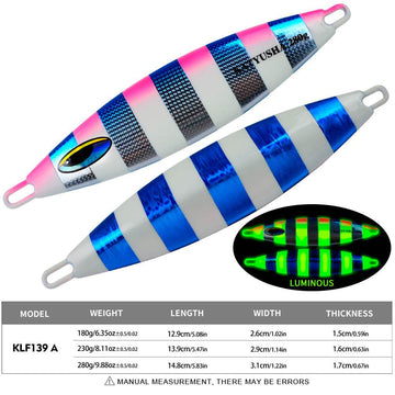 PROBEROS 5PC Metal Jigs Jigging Lure Artificial Baits Jig Lure Saltwater Fishing Tackle - Proberos