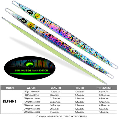 PROBEROS 5PCS Hot. 60g Metal lure Minnow 80g Jig Bait no hook Spinning Baits Sinking