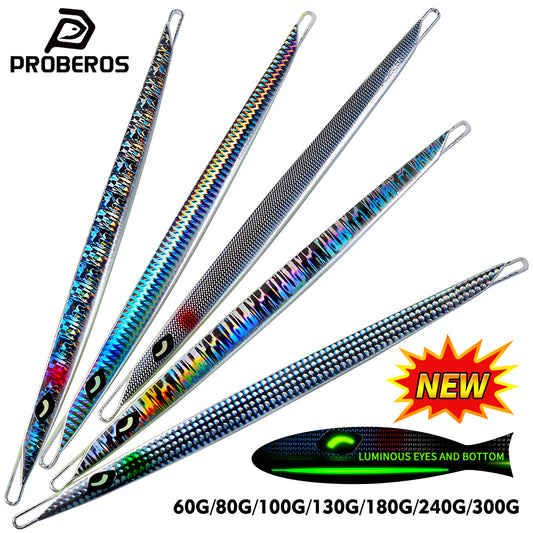 PROBEROS 5PCS Heiß. 60g Metallköder Minnow 80g Jig Köder ohne Haken Spinning Köder Sinken