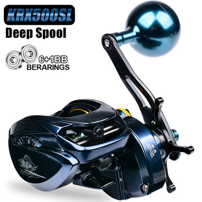 PROBEROS Baitcasting Reel | 6.5:1 Gear Ratio, 6+1BB, PE 40LB-60LB Line Capacity (S/T Series, Left/Right Hand) Listing Titles 20KG Max