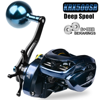 PROBEROS Baitcasting Reel | 6.5:1 Gear Ratio, 6+1BB, PE 40LB-60LB Line Capacity (S/T Series, Left/Right Hand) Listing Titles 20KG Max