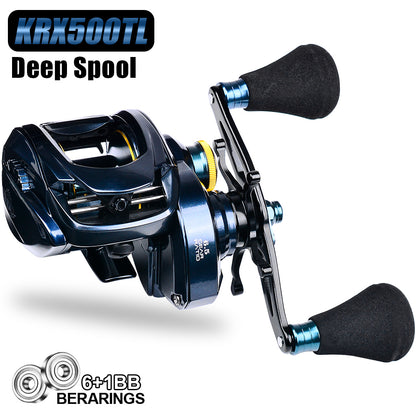PROBEROS Baitcasting Reel | 6.5:1 Gear Ratio, 6+1BB, PE 40LB-60LB Line Capacity (S/T Series, Left/Right Hand) Listing Titles 20KG Max