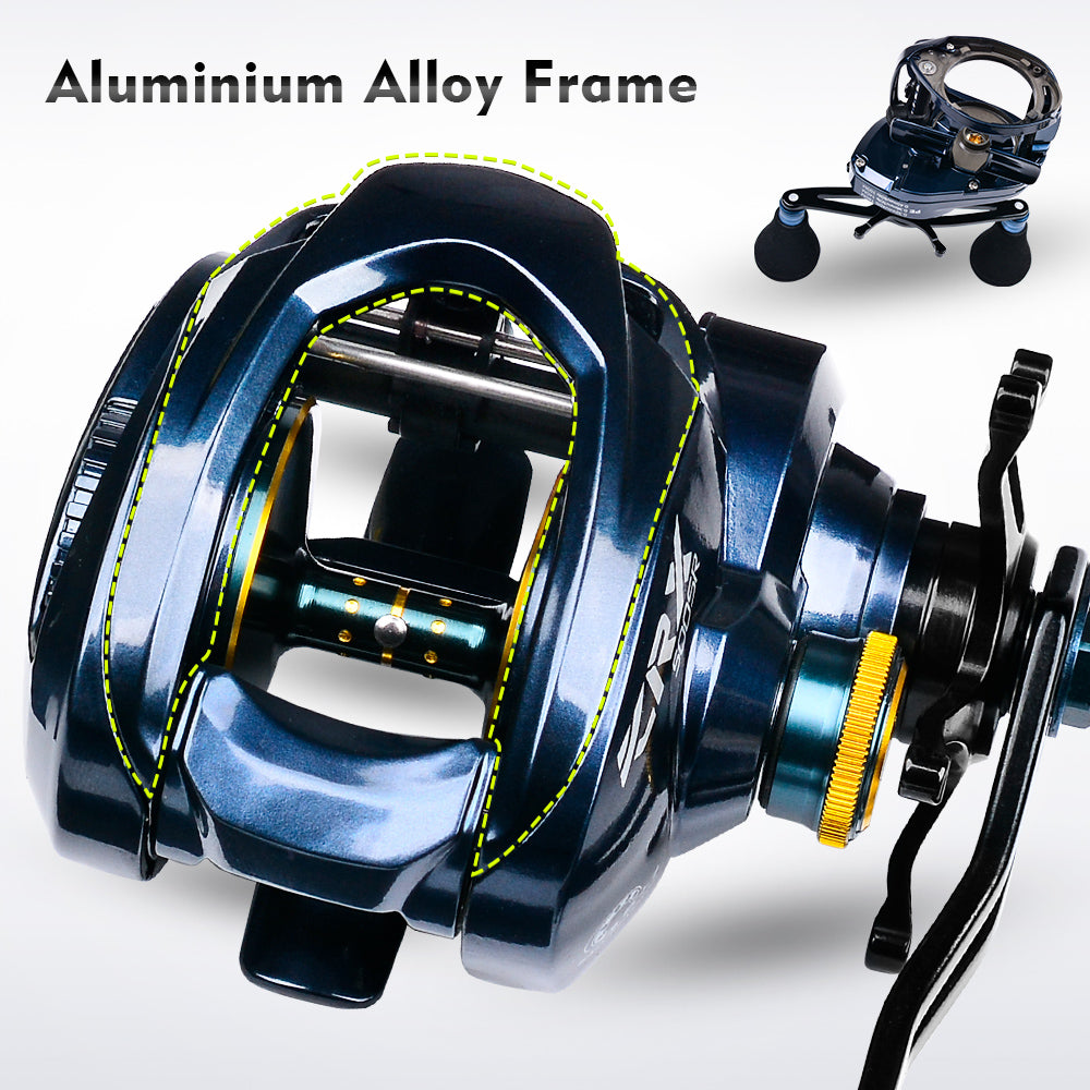 PROBEROS &nbsp;Baitcasting Reel | 6.5:1 Gear Ratio, 6+1BB, PE 40LB-60LB Line Capacity (S/T Series, Left/Right Hand) Listing Titles 20KG Max&nbsp;