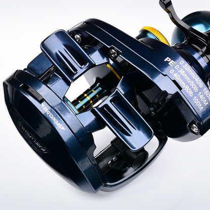 PROBEROS Baitcasting Reel | 6.5:1 Gear Ratio, 6+1BB, PE 40LB-60LB Line Capacity (S/T Series, Left/Right Hand) Listing Titles 20KG Max