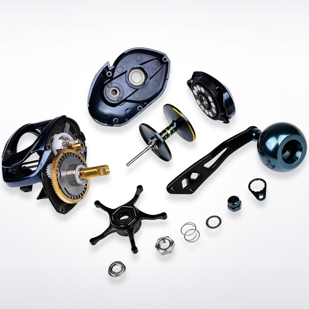 PROBEROS &nbsp;Baitcasting Reel | 6.5:1 Gear Ratio, 6+1BB, PE 40LB-60LB Line Capacity (S/T Series, Left/Right Hand) Listing Titles 20KG Max&nbsp;