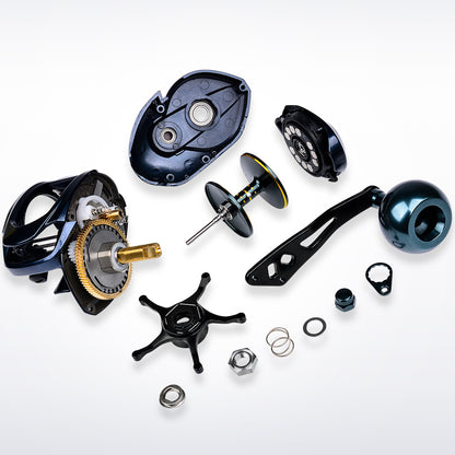 PROBEROS Baitcasting Reel | 6.5:1 Gear Ratio, 6+1BB, PE 40LB-60LB Line Capacity (S/T Series, Left/Right Hand) Listing Titles 20KG Max