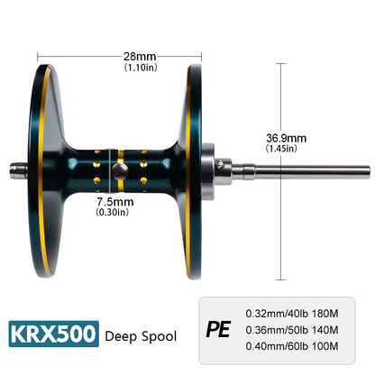 PROBEROS Baitcasting Reel | 6.5:1 Gear Ratio, 6+1BB, PE 40LB-60LB Line Capacity (S/T Series, Left/Right Hand) Listing Titles 20KG Max