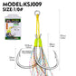 PROBEROS 5PC 2Pairs/lot High Carbon Steel Fishhooks 1/0-2/0-3/0-4/0-5/0# Slow Jig Assist Fishing Twin Hooks Double Barbed Durable Hook Peche - Proberos