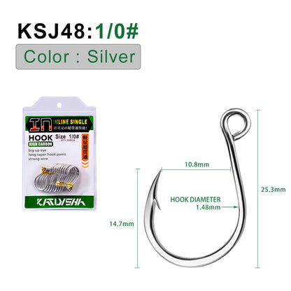 PROBEROS 5PACKAGE 20Pcs/package Crank Jig Head Fishing Hooks 1/0-5/0# Barbed Single Circle Carp Hooks High Carbon Steel Fishhooks Fishing Tackle