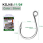 PROBEROS 5PACKAGE 20Pcs/package Crank Jig Head Fishing Hooks 1/0-5/0# Barbed Single Circle Carp Hooks High Carbon Steel Fishhooks Fishing Tackle