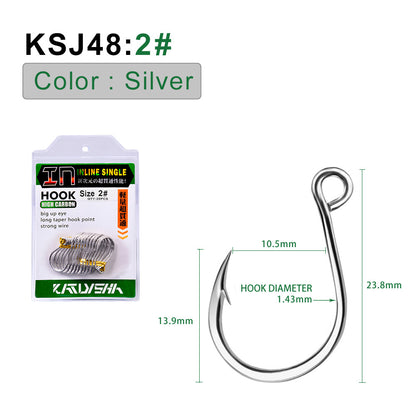PROBEROS 5PACKAGE 20Pcs/package Crank Jig Head Fishing Hooks 1/0-5/0# Barbed Single Circle Carp Hooks High Carbon Steel Fishhooks Fishing Tackle