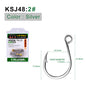 PROBEROS 5PACKAGE 20Pcs/package Crank Jig Head Fishing Hooks 1/0-5/0# Barbed Single Circle Carp Hooks High Carbon Steel Fishhooks Fishing Tackle