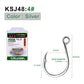 PROBEROS 5PACKAGE 20Pcs/package Crank Jig Head Fishing Hooks 1/0-5/0# Barbed Single Circle Carp Hooks High Carbon Steel Fishhooks Fishing Tackle - Proberos