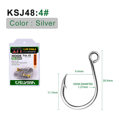 PROBEROS 5PACKAGE 20Pcs/package Crank Jig Head Fishing Hooks 1/0-5/0# Barbed Single Circle Carp Hooks High Carbon Steel Fishhooks Fishing Tackle